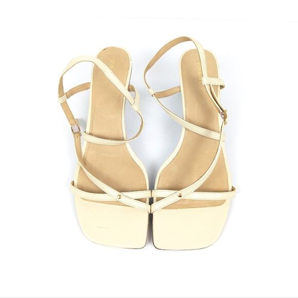 NWOT Frame Cream Le Braxton Strappy Sandal Heels Size 8.5 - Picture 4 of 10